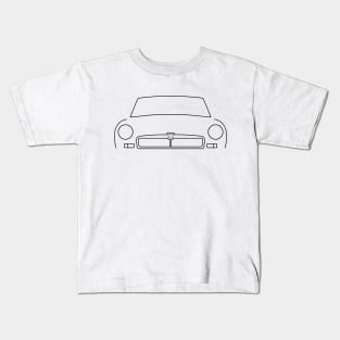 MGB classic car outline graphic (black) Kids T-Shirt